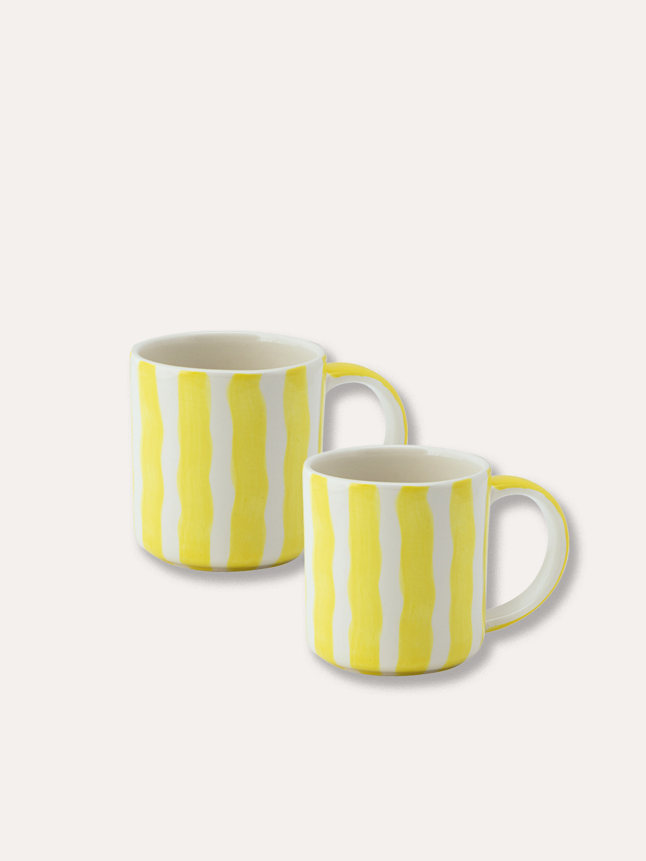 Becher Set (2er Set) Stripes - spiaggia yellow
