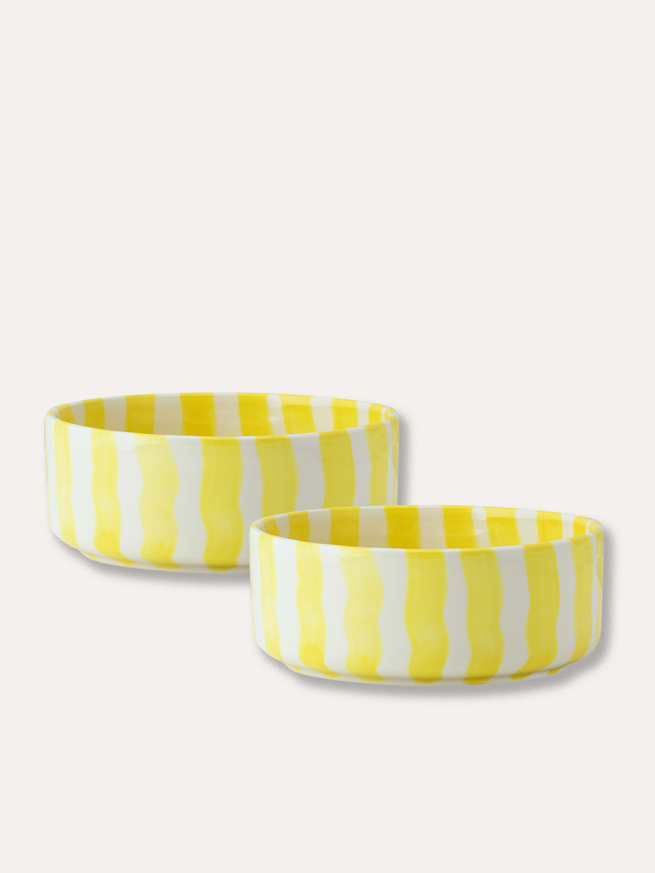 Schalen Set (2er Set) Stripes - spiaggia yellow