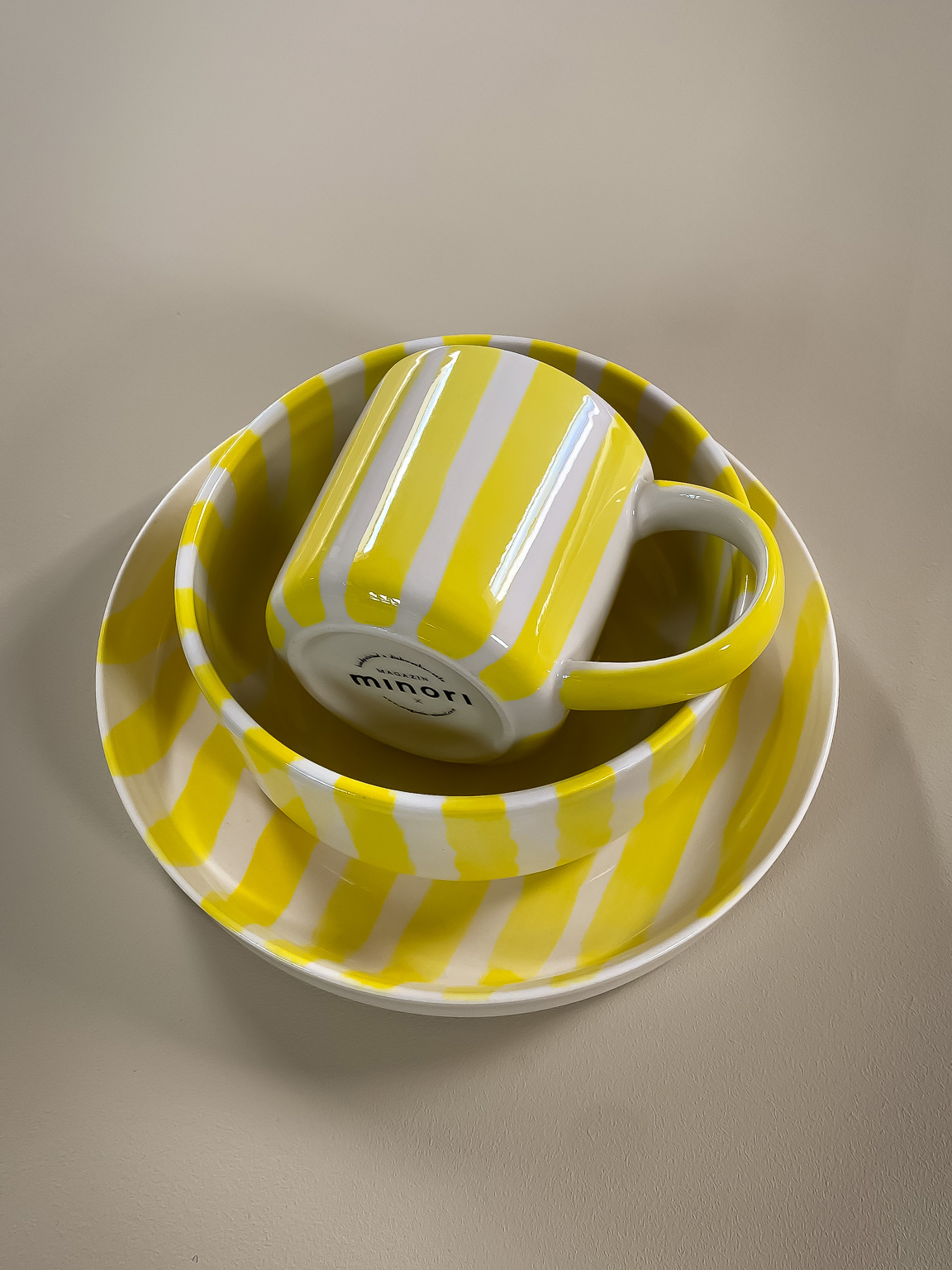 3er Set Stripes - spiaggia yellow