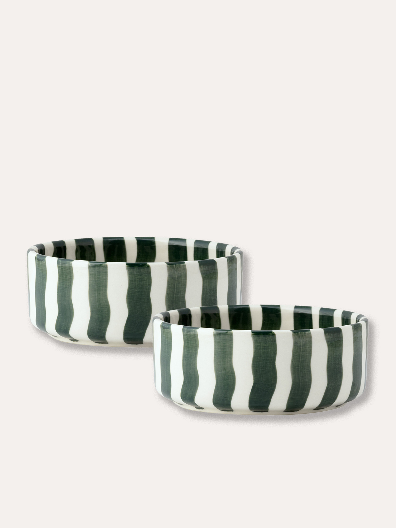 Schalen Set (2er Set) Stripes - gentle green