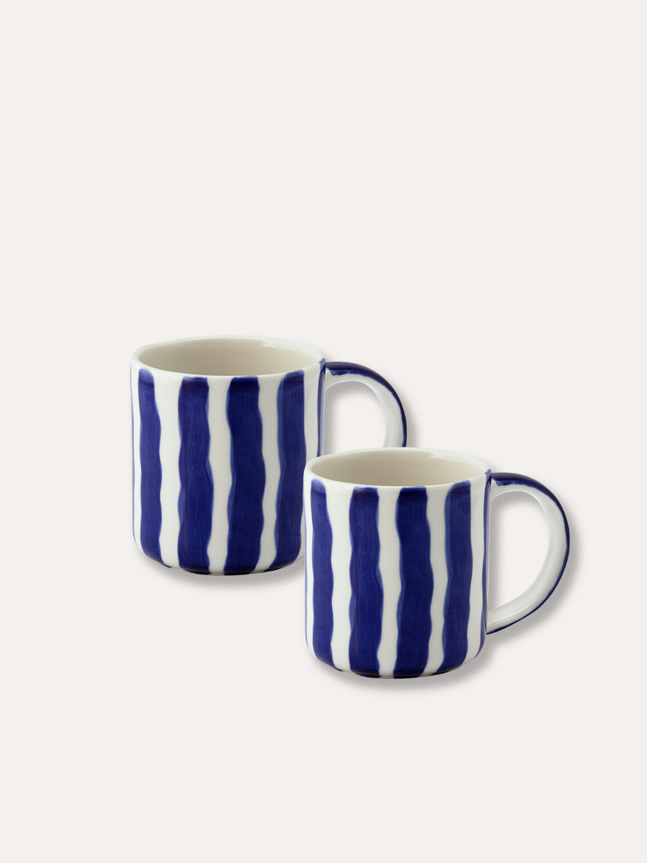 Becher Set (2er Set) Stripes - mare blue